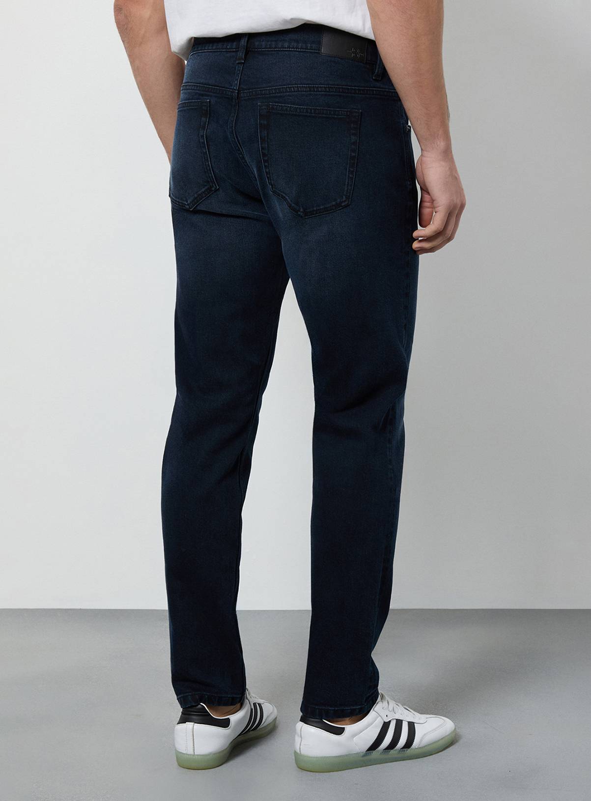 BURTON Blue Black Mid Wash Stretch Slim Fit Jean 32S - Image 3